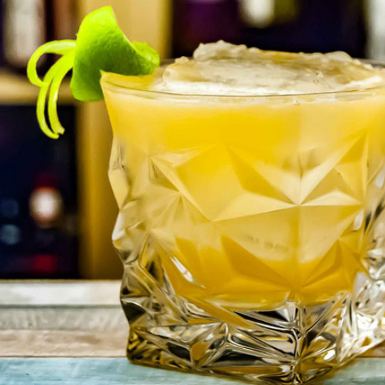 Beer and rum cocktail