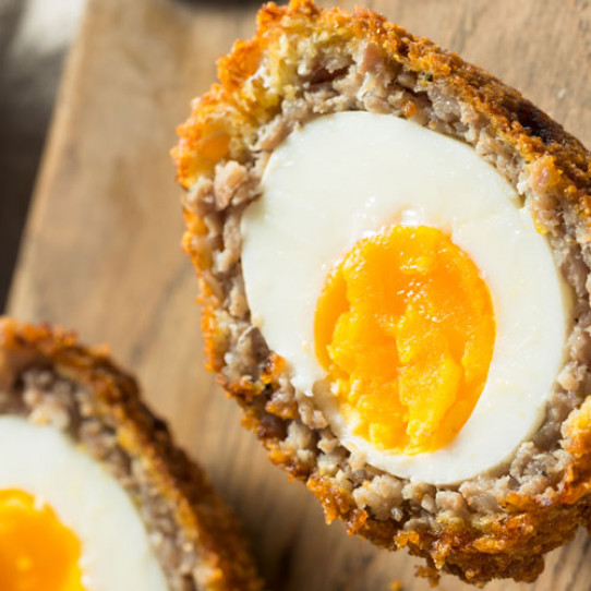 Scotch Eggs with Worcestershire sauce