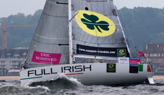 Le skipper irlandais David Kenefick participe à la course en solitaire du Figaro